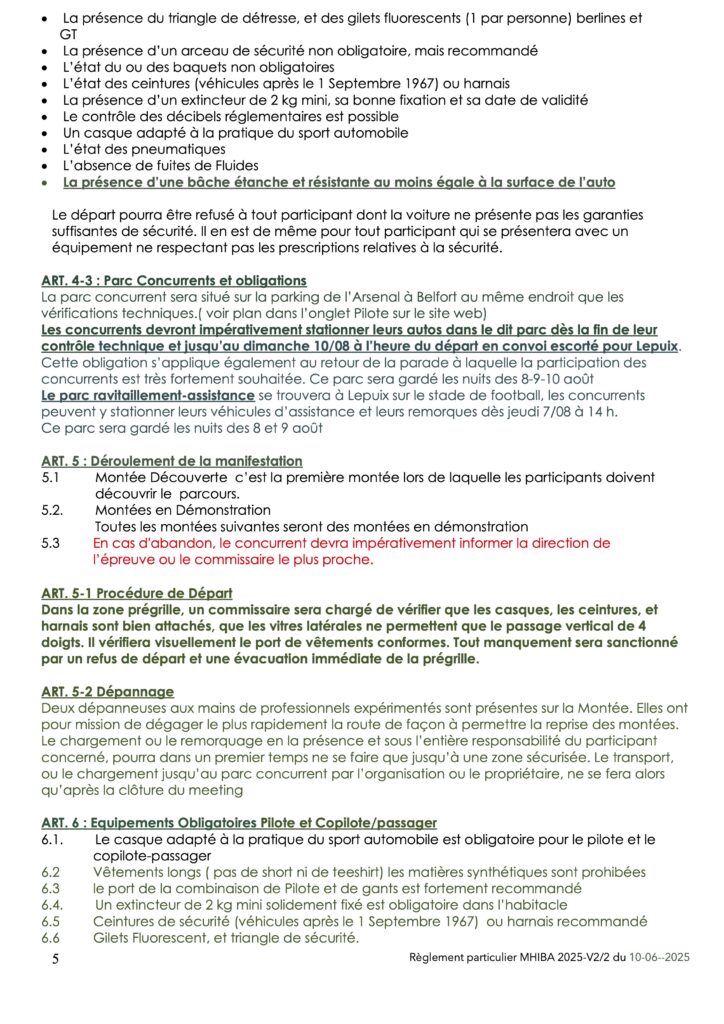 mhiba reglement 2025 V22 5