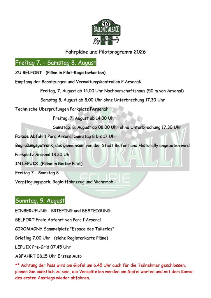 Fahrplane und Pilotprogramm 2026