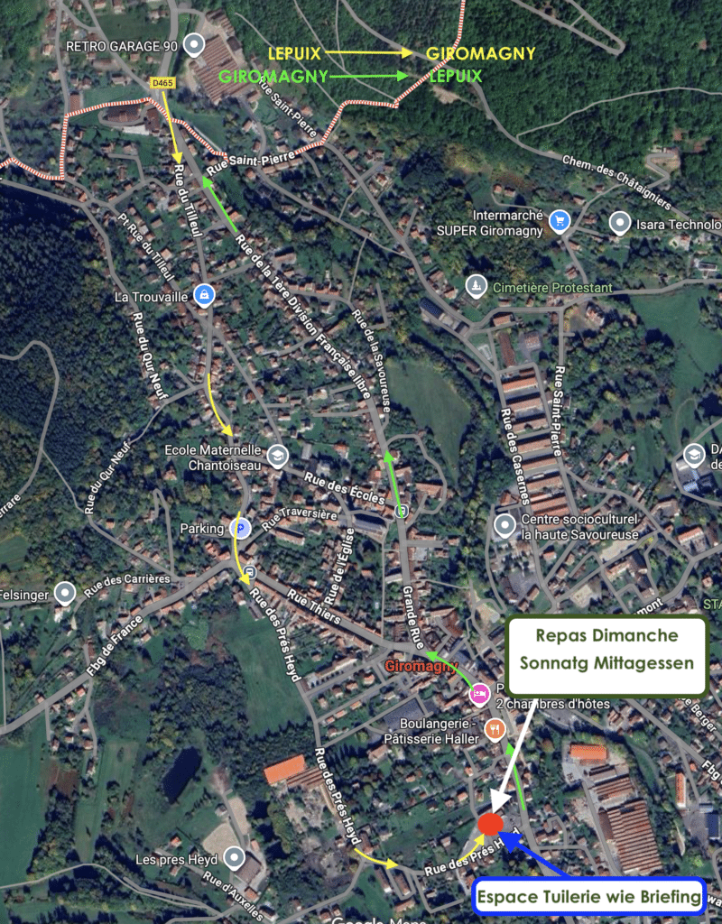 REPAS Dimanche midi et retrour depart D